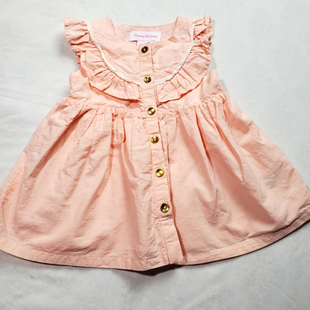TOMMY BAHAMA COTTON RUFFLE DRESS